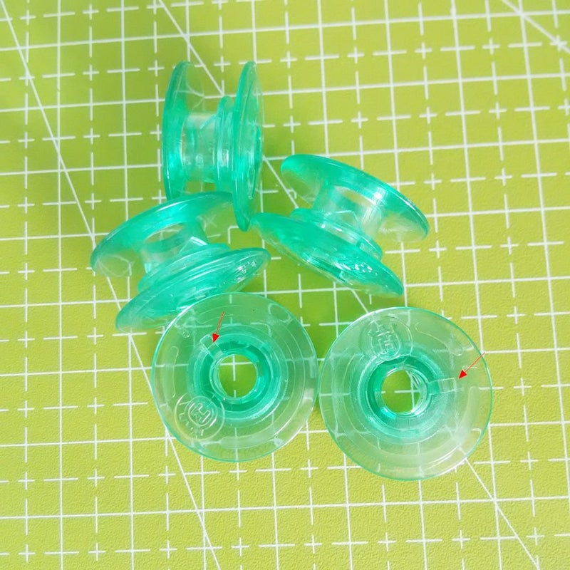 YICBOR Green Bobbins for Husqvarna Viking #4131825-45 4123078-G (Green bobbins(25/Box)) - Image 4